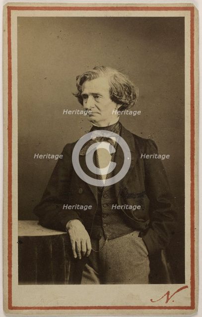 Portrait of the composer Hector Berlioz (1803-1869), ca 1860. Creator: Photo studio Nadar.