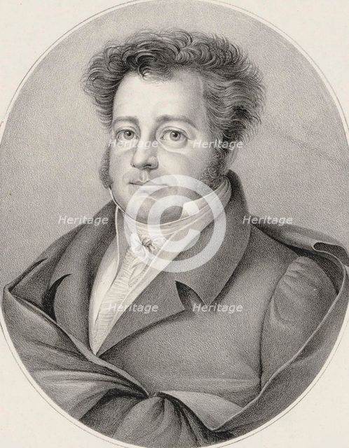 Portrait of the composer Heinrich Marschner (1795-1861). Creator: Fricke, Friedrich August (1784-1858).