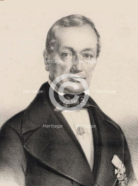 Portrait of the Composer Heinrich August Neithardt (1793-1861), c. 1850. Creator: Fischer, Carl (active 1825-1860).