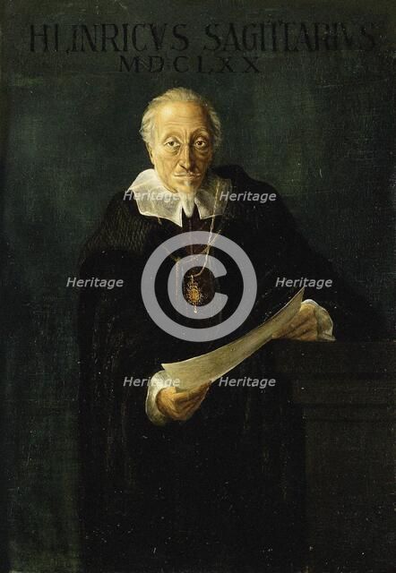 Portrait of the composer Heinrich Schütz (1585-1672). Creator: Anonymous.