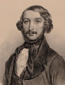 Portrait of the composer Heinrich Wilhelm Ernst (1814-1865), 1840