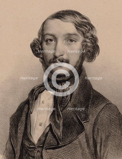 Portrait of the composer Heinrich Wilhelm Ernst (1814-1865), 1840.