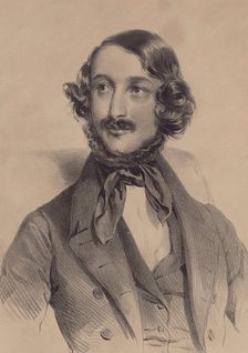 Portrait of the composer Heinrich Wilhelm Ernst (1814-1865), 1840