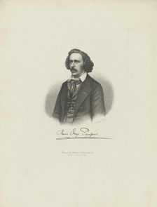 Portrait of the composer Henry Hugo Pierson (1815-1873) , c. 1850. Creator: Laemmel, Moritz (1822-?)