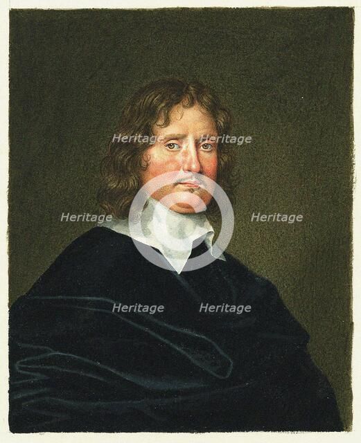 Portrait of the composer Henry Lawes (1595-1662), . Creator: Harding, George Perfect (1781-1853).