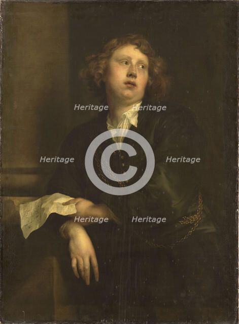 Portrait of the Composer Henricus Liberti (1628-1661), c.1630. Artist: Dyck, Anthony van, (Studio of)  