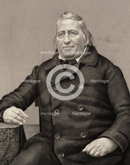 Portrait of the composer Hippolyte André Baptiste Chelard (1789-1861), 1860.
