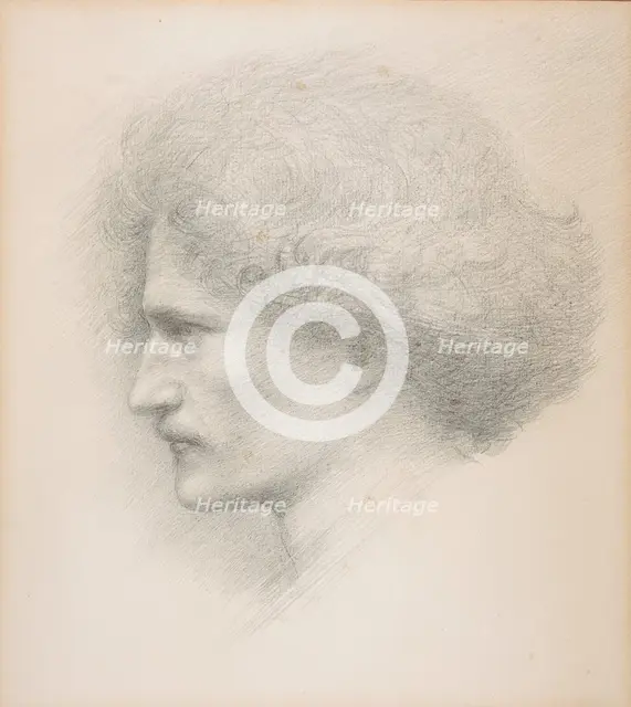 Portrait of the composer Ignacy Jan Paderewski (1860-1941), 1892. Creator: Burne-Jones, Sir Edward Coley (1833-1898).