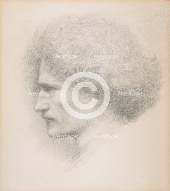 Portrait of the composer Ignacy Jan Paderewski (1860-1941), 1892. Creator: Burne-Jones, Sir Edward Coley (1833-1898).