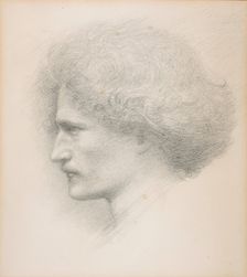Portrait of the composer Ignacy Jan Paderewski (1860-1941), 1892. Creator: Burne-Jones, Sir Edward Coley (1833-1898)