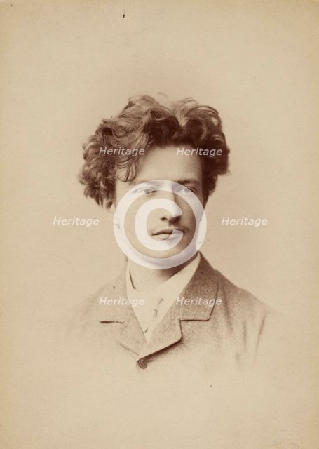 Portrait of the composer Ignacy Jan Paderewski (1860-1941), ca. 1883. Creator: Mieczkowski, Jan (1830-1889).