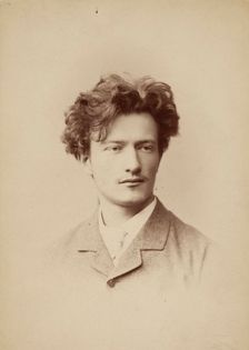 Portrait of the composer Ignacy Jan Paderewski (1860-1941), ca. 1883. Creator: Mieczkowski, Jan (1830-1889)