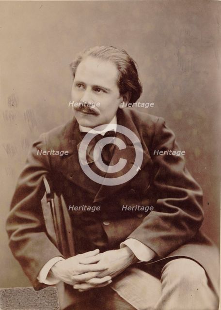 Portrait of the composer Jules Massenet (1842-1912), 1880. Creator: Petit, Pierre Lanith (1831-1909).
