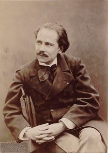 Portrait of the composer Jules Massenet (1842-1912), 1880. Creator: Petit, Pierre Lanith (1831-1909)