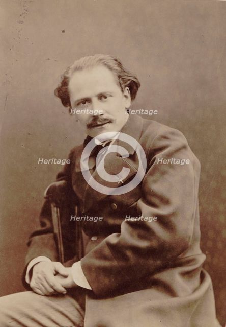 Portrait of the composer Jules Massenet (1842-1912), 1880. Creator: Petit, Pierre Lanith (1831-1909).