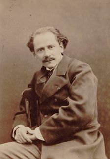 Portrait of the composer Jules Massenet (1842-1912), 1880. Creator: Petit, Pierre Lanith (1831-1909)