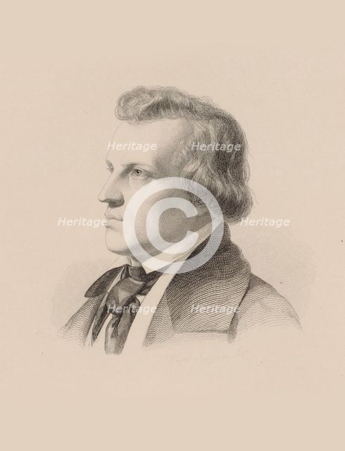 Portrait of the Composer Julius Rietz (1812-1877). Creator: Weger, August (1823-1892).