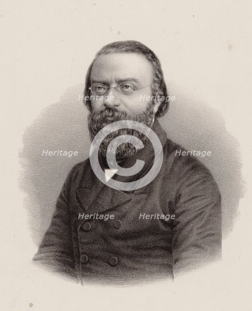 Portrait of the Composer Julius Stern (1820-1883) , ca 1860. Creator: Lutze & Witte (Berlin).