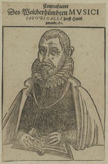 Portrait of the composer Jacobus Gallus (1550-1591), ca 1590. Creator: Anonymous