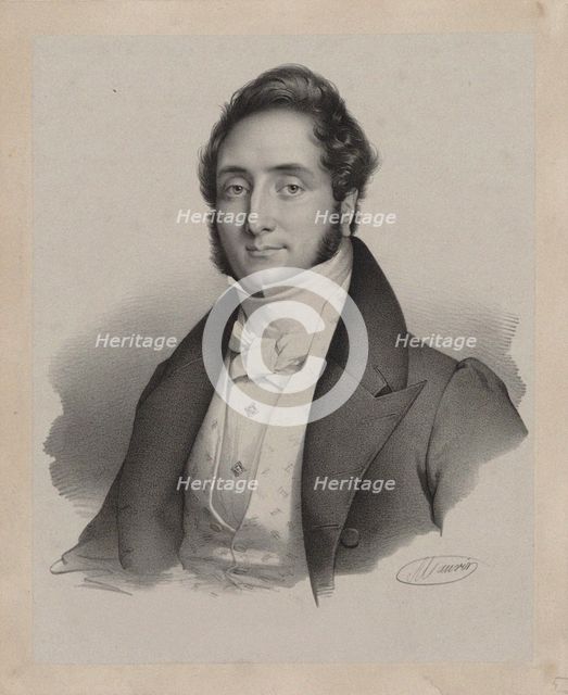 Portrait of the composer Jacques François Gallay (1795-1864), 1825.