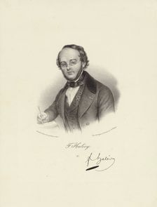 Portrait of the composer Jacques Fromental Halévy (1799-1862), 1845