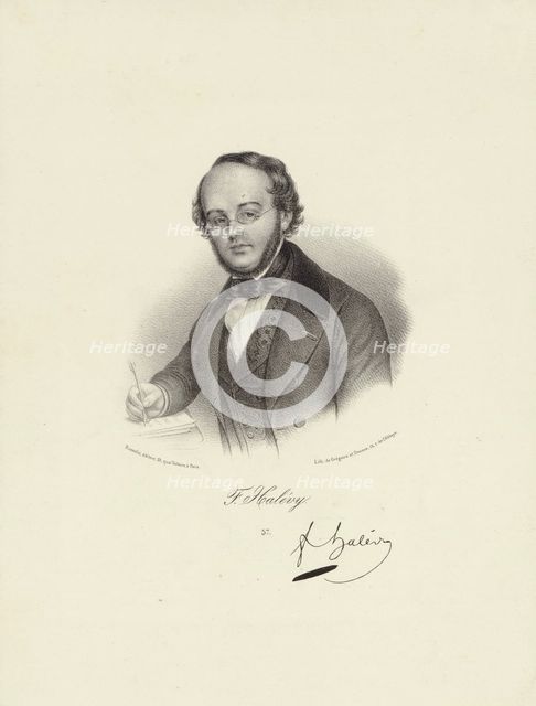Portrait of the composer Jacques Fromental Halévy (1799-1862), 1845.