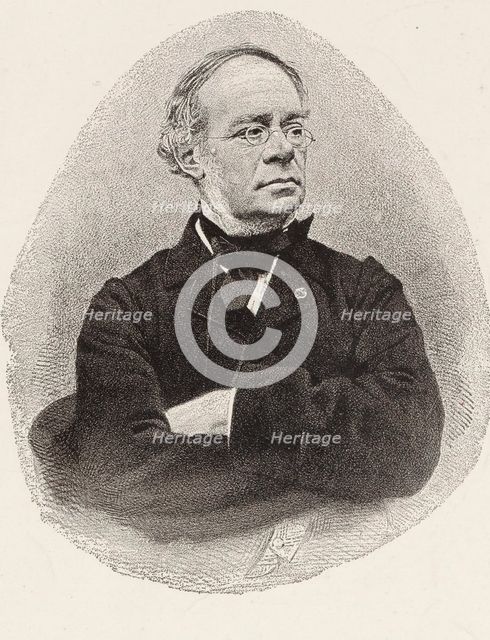 Portrait of the composer Jacques Fromental Halévy (1799-1862). Creator: Fuhr, Charles-Jérémie (1832-?).