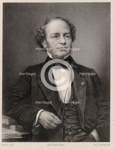 Portrait of the composer Jacques Fromental Halévy (1799-1862). Creator: Lemoine, Auguste (1822-1869).