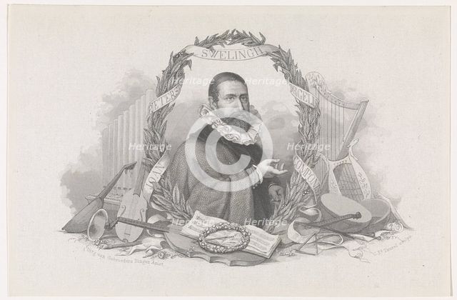 Portrait of the Composer Jan Pieterszoon Sweelinck (1562-1621). Artist: Taurel, Charles Eduard (1824-1892)