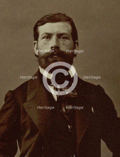 Portrait of the composer Jean-Baptiste Weckerlin (1821-1910), ca 1860. Creator: Photo studio Nadar.