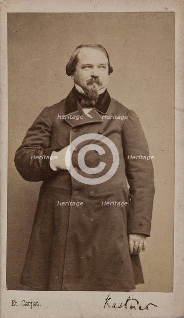 Portrait of the Composer Jean-Georges Kastner (1810-1867), 1867. Creator: Carjat, Étienne (1828-1906).