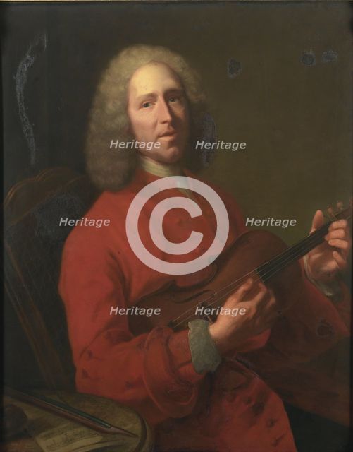 Portrait of the composer Jean-Philippe Rameau (1683-1764), 1728. Artist: Aved, Jacques-Andrè Joseph (1702-1766)