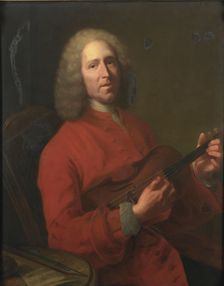 Portrait of the composer Jean-Philippe Rameau (1683-1764), 1728. Artist: Aved, Jacques-Andrè Joseph (1702-1766)