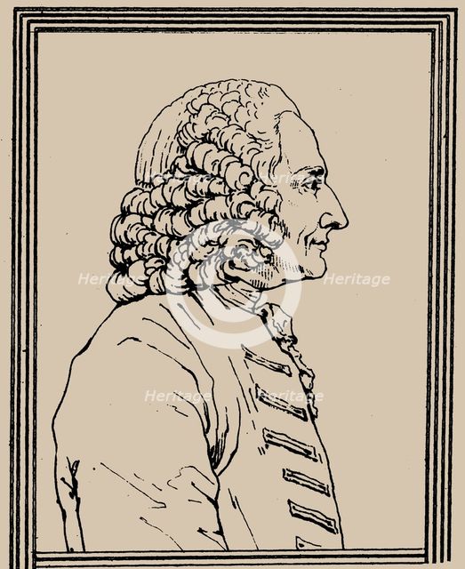 Portrait of the composer Jean-Philippe Rameau (1683-1764), c. 1800. Creator: Landon, Charles-Paul (1761-1826).