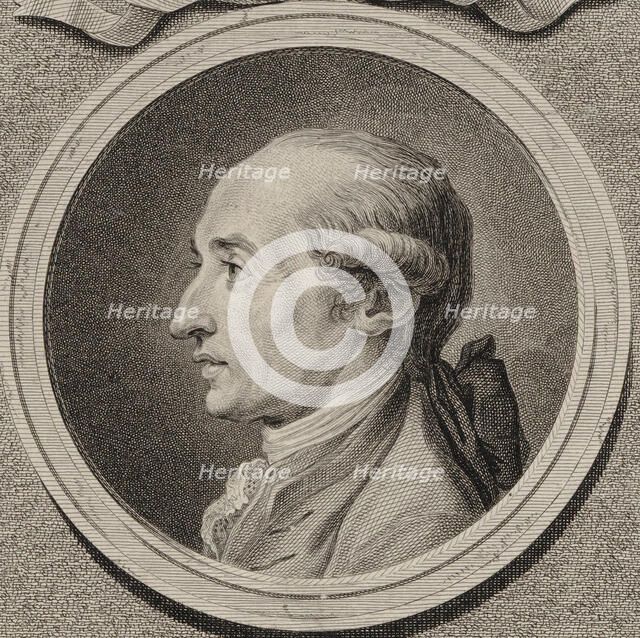 Portrait of the composer Johann André (1741-1799), 1780.
