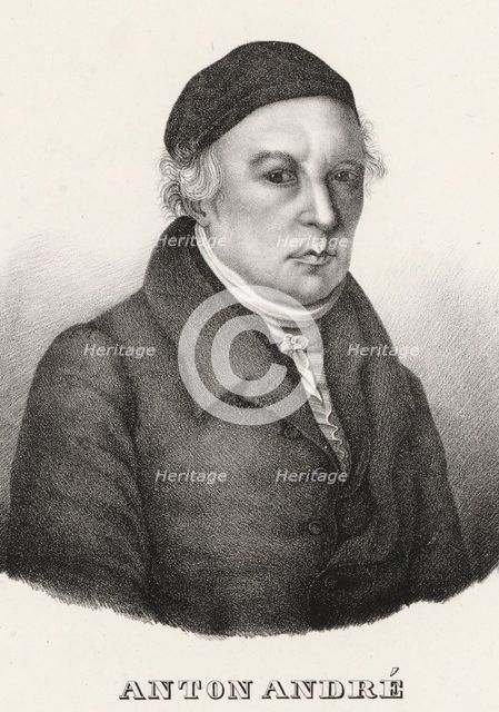 Portrait of the composer Johann Anton André (1775-1842), 1840.