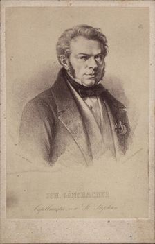 Portrait of the composer Johann Baptist Gänsbacher (1778-1844). Creator: Bucher, Josef (Joseph) (1821-1882)