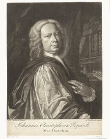 Portrait of the Composer Johann Christoph Pepusch (1667-1752), First half of the 18th cent.