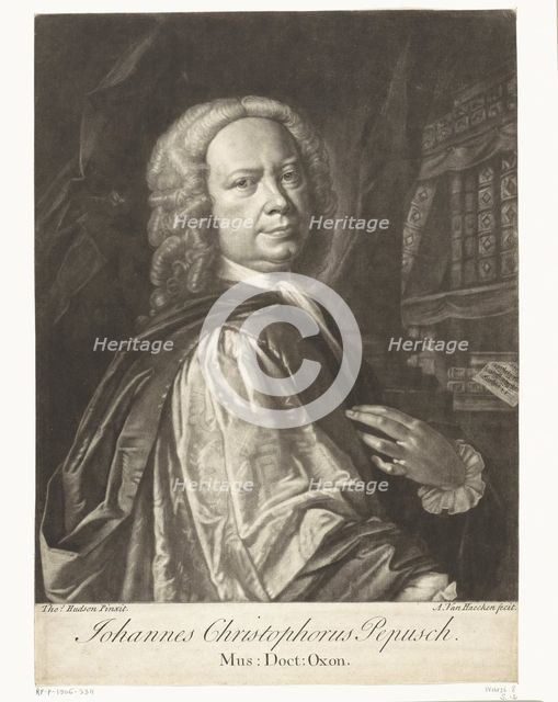 Portrait of the Composer Johann Christoph Pepusch (1667-1752), First half of the 18th cent..