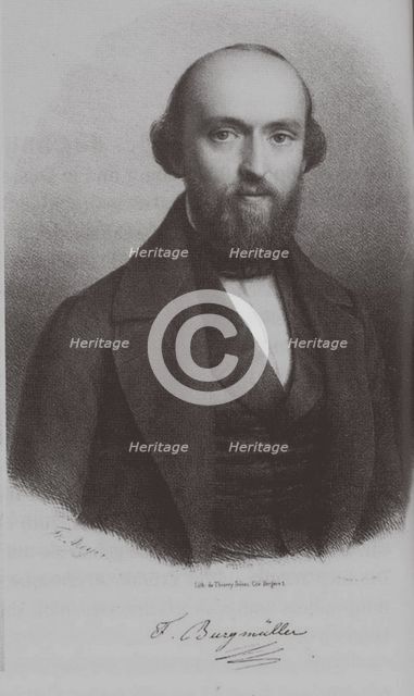 Portrait of the composer Johann Friedrich Franz Burgmüller (1806-1874), c. 1840. Artist: Anonymous  