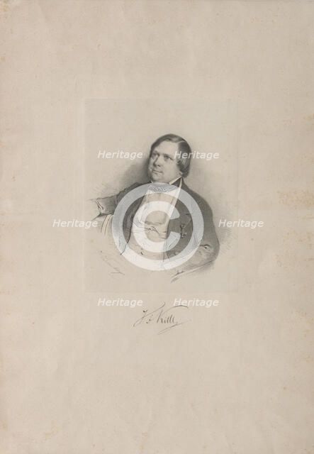 Portrait of the Composer Johann Friedrich Kittl (1806-1868), c. 1850. Creator: Anonymous.