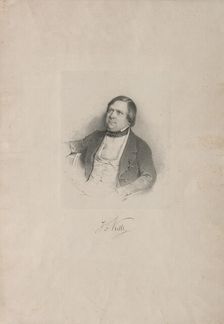 Portrait of the Composer Johann Friedrich Kittl (1806-1868), c. 1850. Creator: Anonymous