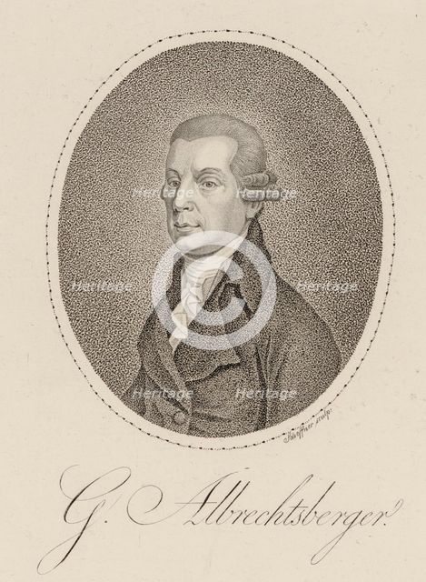 Portrait of the composer Johann Georg Albrechtsberger (1736-1809), c. 1800.