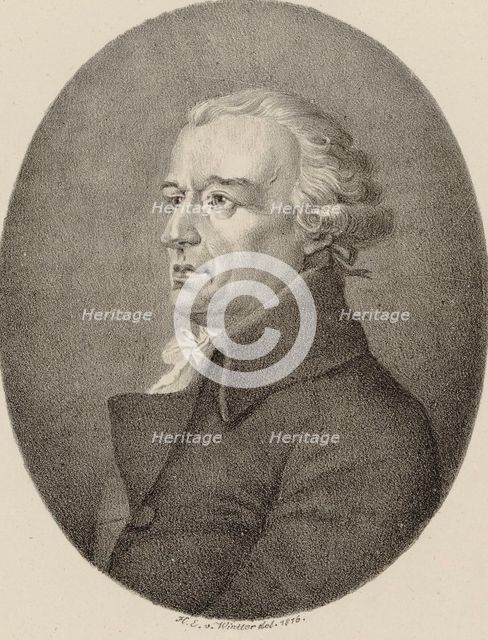 Portrait of the composer Johann Gottlieb Naumann (1741-1801) , 1816. Creator: Winter, Heinrich Eduard von (1788-1825).