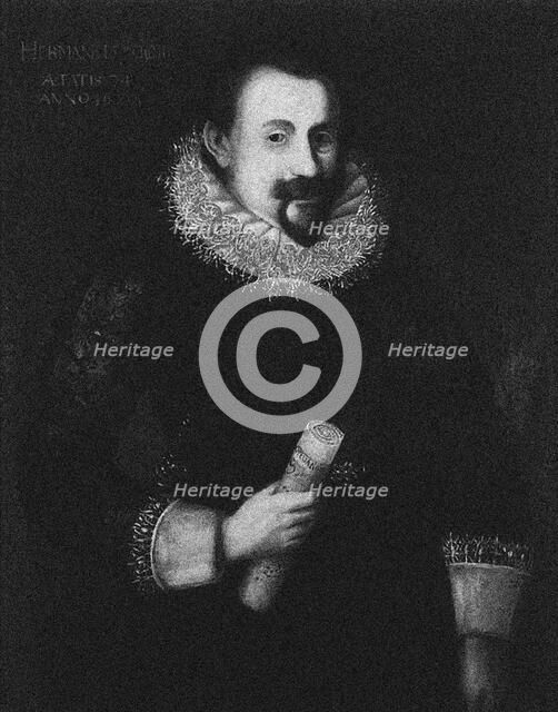 Portrait of the composer Johann Hermann Schein (1586-1630), . Creator: Anonymous.