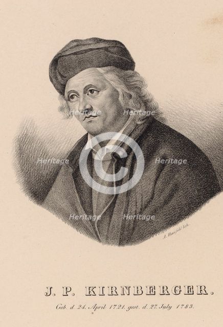 Portrait of the Composer Johann Philipp Kirnberger (1721-1783). Creator: Hatzfeld, Johann Andreas (1800-1836).