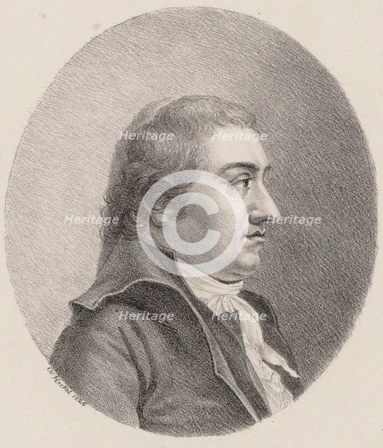 Portrait of the Composer Johann Rudolf Zumsteeg (1760-1802) , 1826. Creator: Heckel, Johann Christoph (1792-1858).