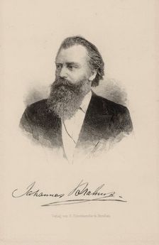 Portrait of the composer Johannes Brahms (1833-1897), 1870