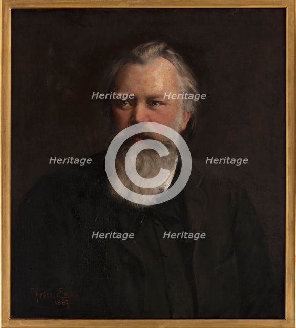 Portrait of the composer Johannes Brahms (1833-1897), 1878. Creator: Encke, Fedor (1851-1926).