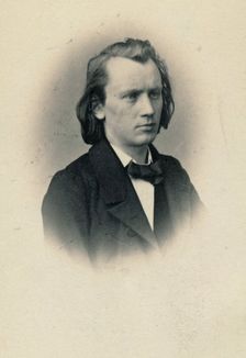 Portrait of the composer Johannes Brahms (1833-1897), ca 1863. Creator: Löwy, Josef (1834-1902)
